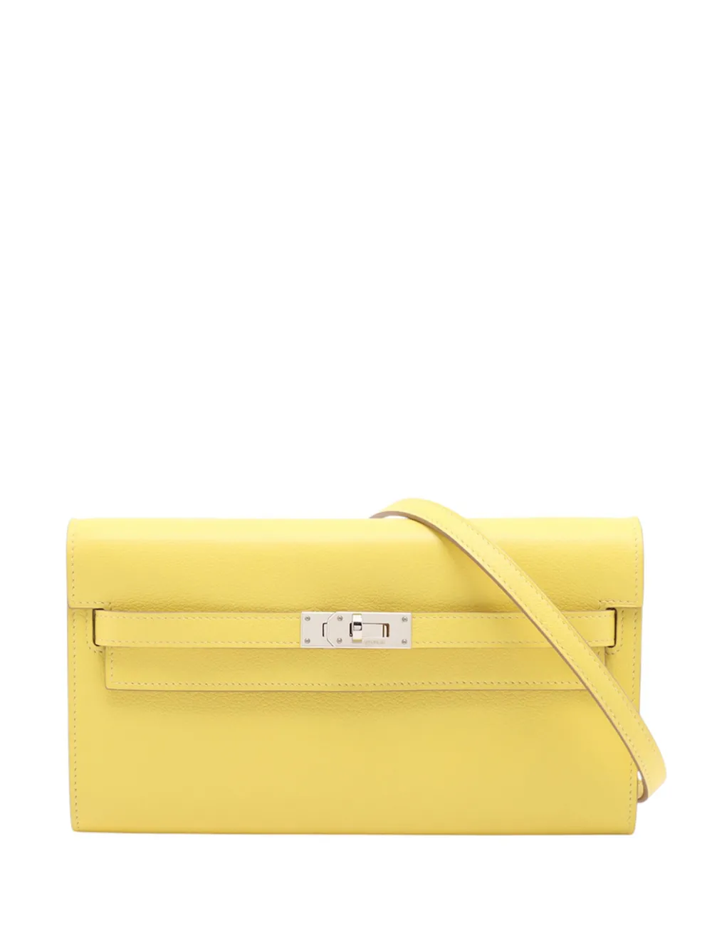 Hermès Pre-Owned 2024 Evercolor Kelly To Go Wallet Umhängetasche - Gelb