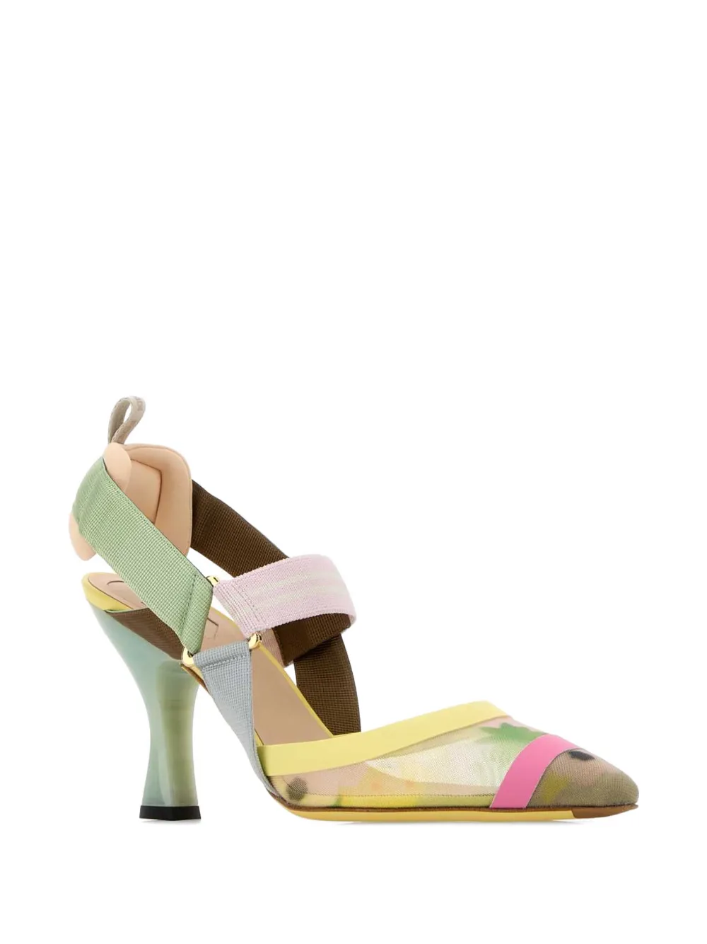 FENDI Colibri mesh pumps Groen