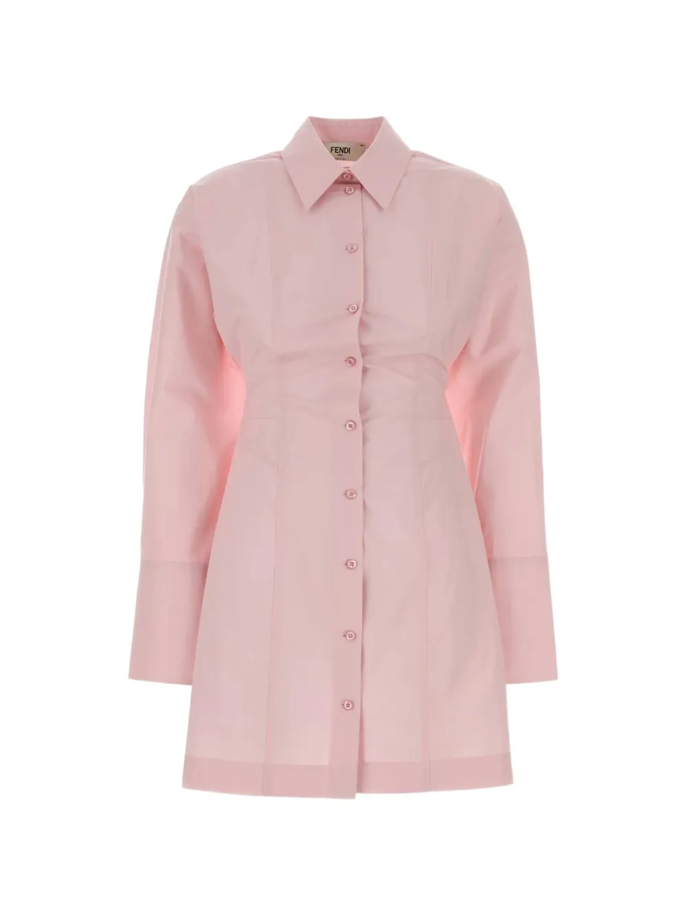 FENDI panelled poplin shirt dress - Rosa
