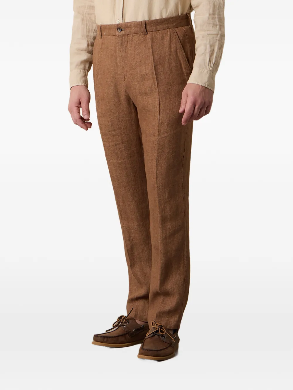 Brooks Brothers herringbone-pattern trousers - Braun