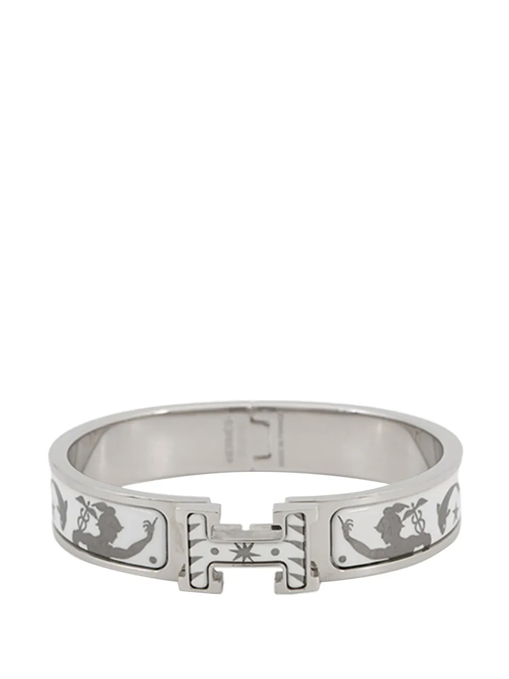Hermès Pre-Owned 2000-2026 Narrow Enamel Sous le Charme d Orphee Clic H Bracelet PM costume bracelet - Argento