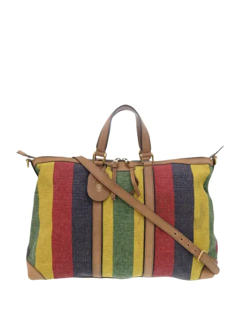 Gucci Pre-Owned 2000-2015 Baiadera Canvas Striped Weekender travel bag