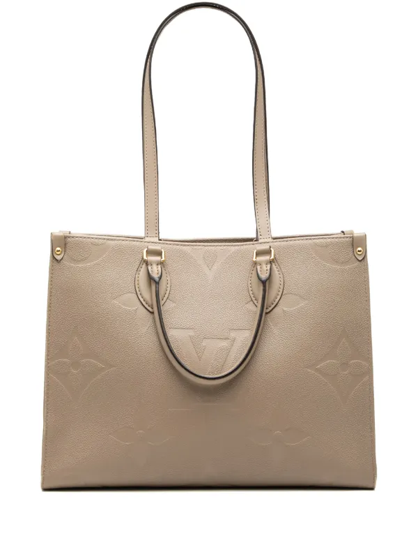 Louis Vuitton Pre-owned 2021-2026 Monogram Empreinte Onthego MM Satchel in Neutrals