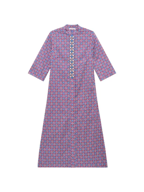 MALIPARMI vestido tipo caftán con estampado geométrico