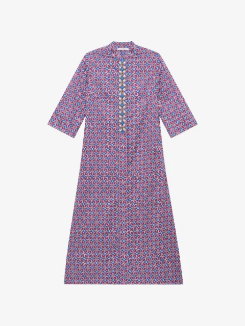 MALIPARMI vestido tipo caftán con estampado geométrico