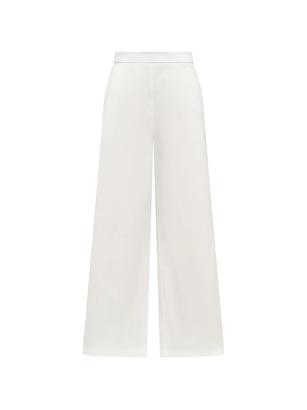 MALIPARMI topstitched flared trousers - Weiß