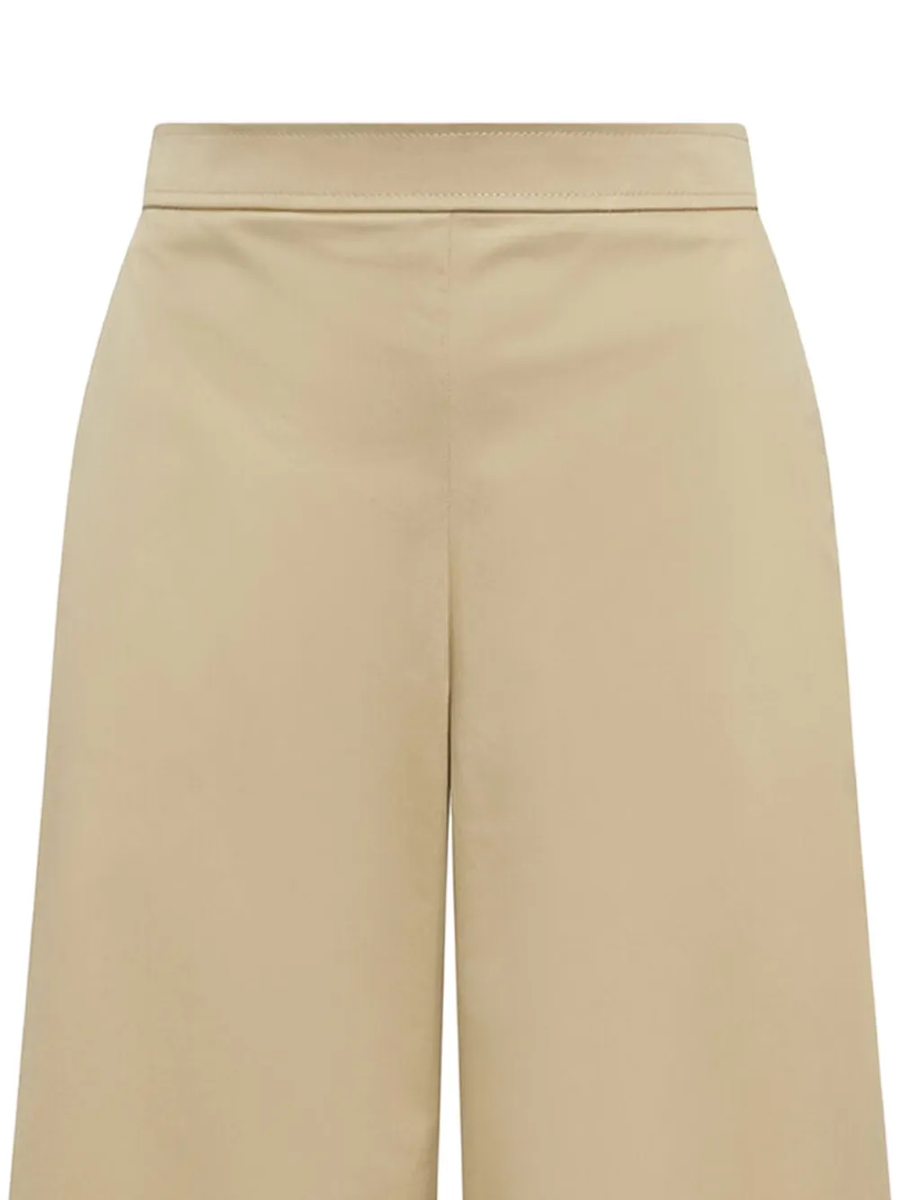 MALIPARMI Flared broek met stiksel Beige
