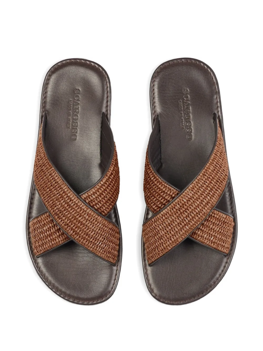 Scarosso Ettore raffia sandals Bruin