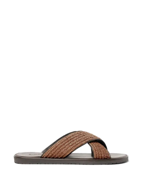 Scarosso Ettore raffia sandals