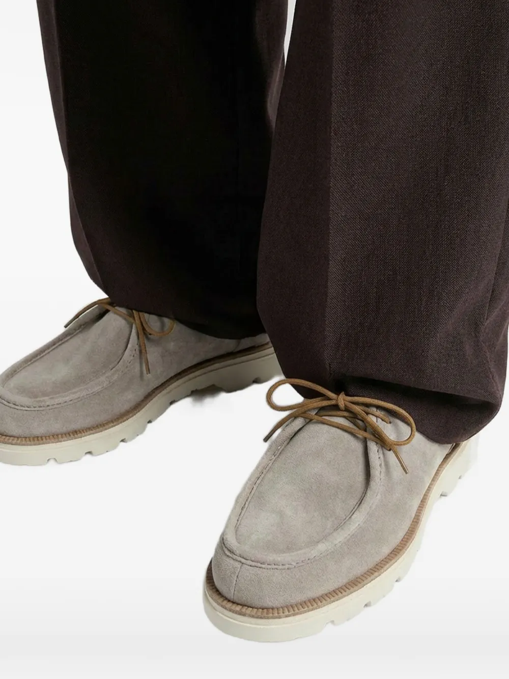 Scarosso Damiano lug-sole derby shoes Beige