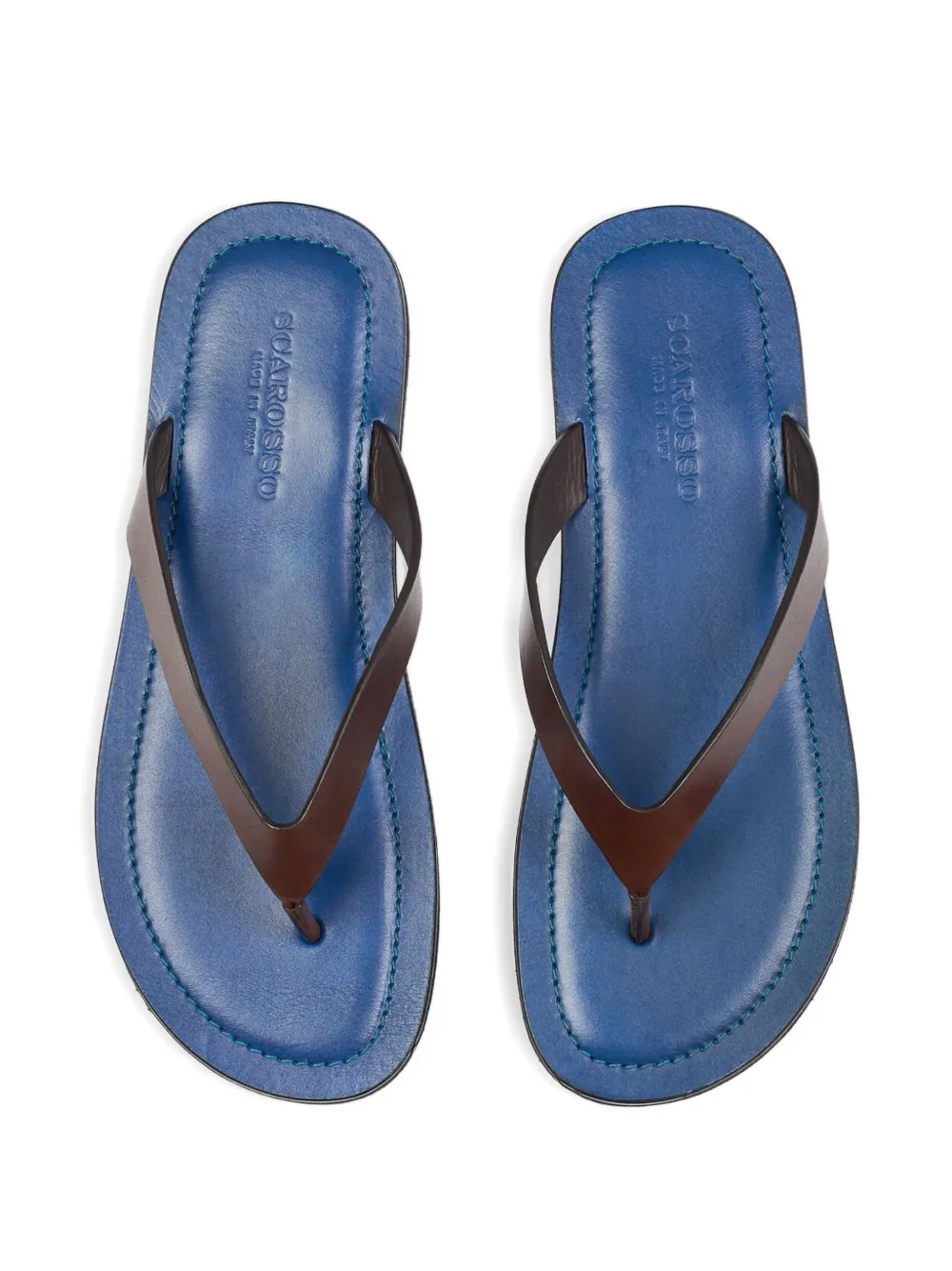 Scarosso Ascanio leather sandals Blauw