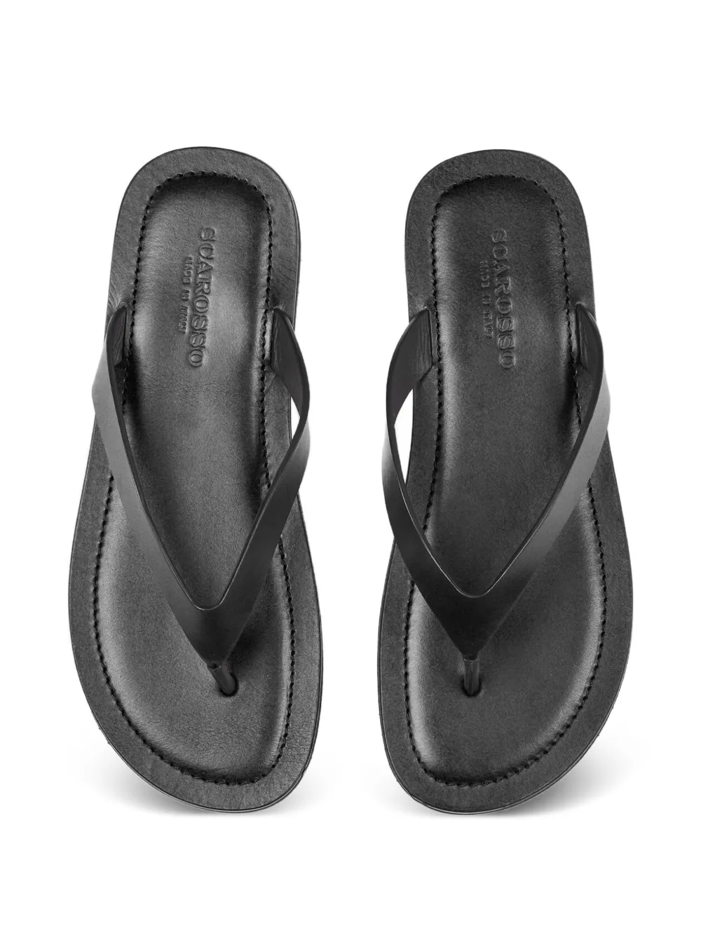 Scarosso Ascanio leather sandals Zwart