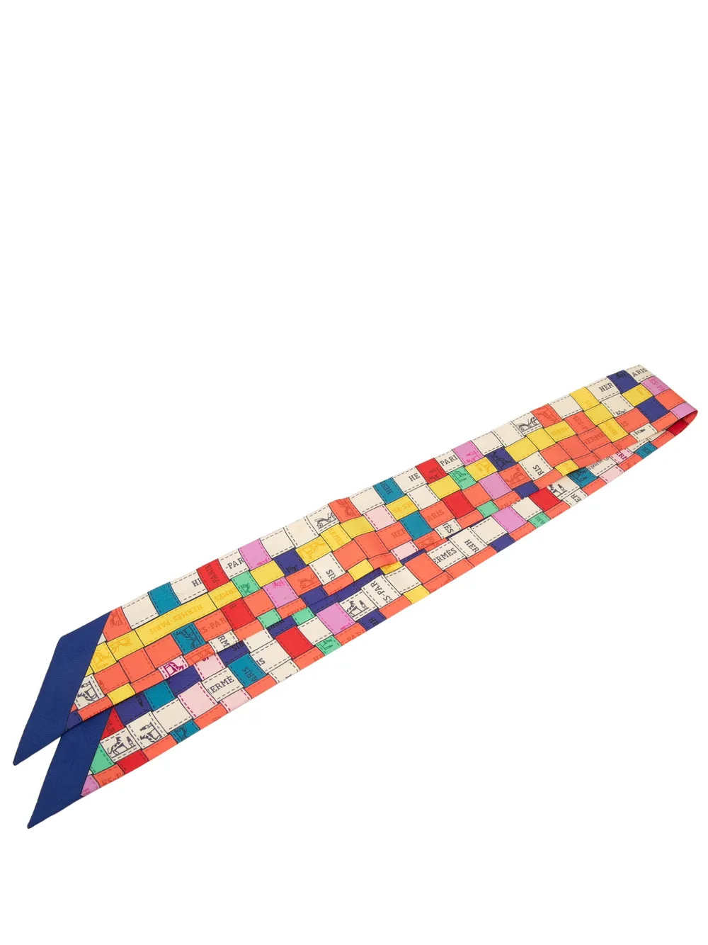 Hermès Pre-Owned 2010-2025 Bolduc au Carre Twilly Seidenschal - Blau