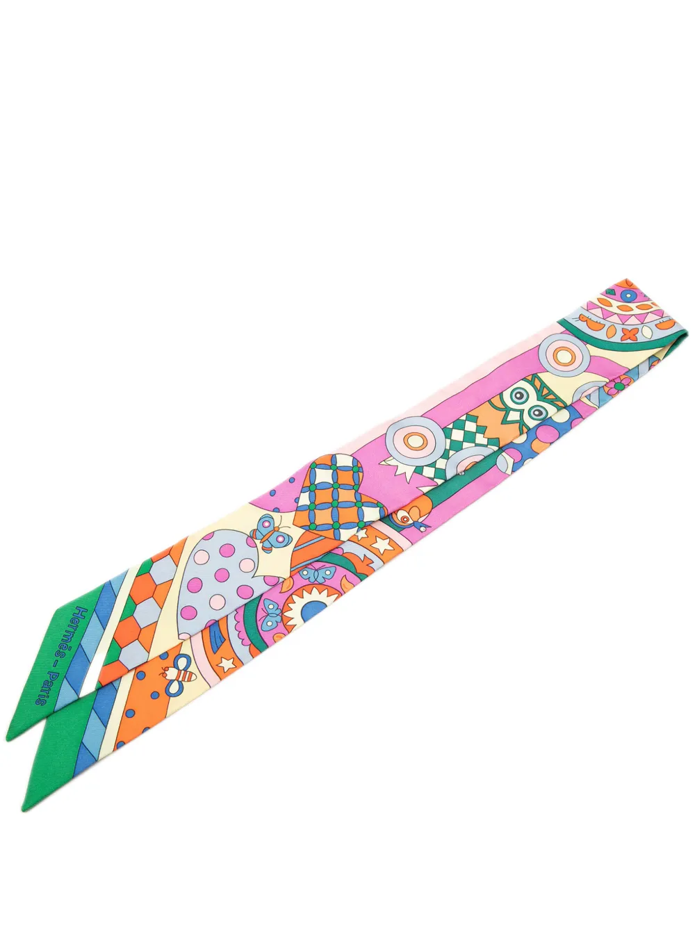 Hermès Pre-Owned 2000-2025 Les Murmures De La Foret Silk Twilly Scarf scarves - Multicolore