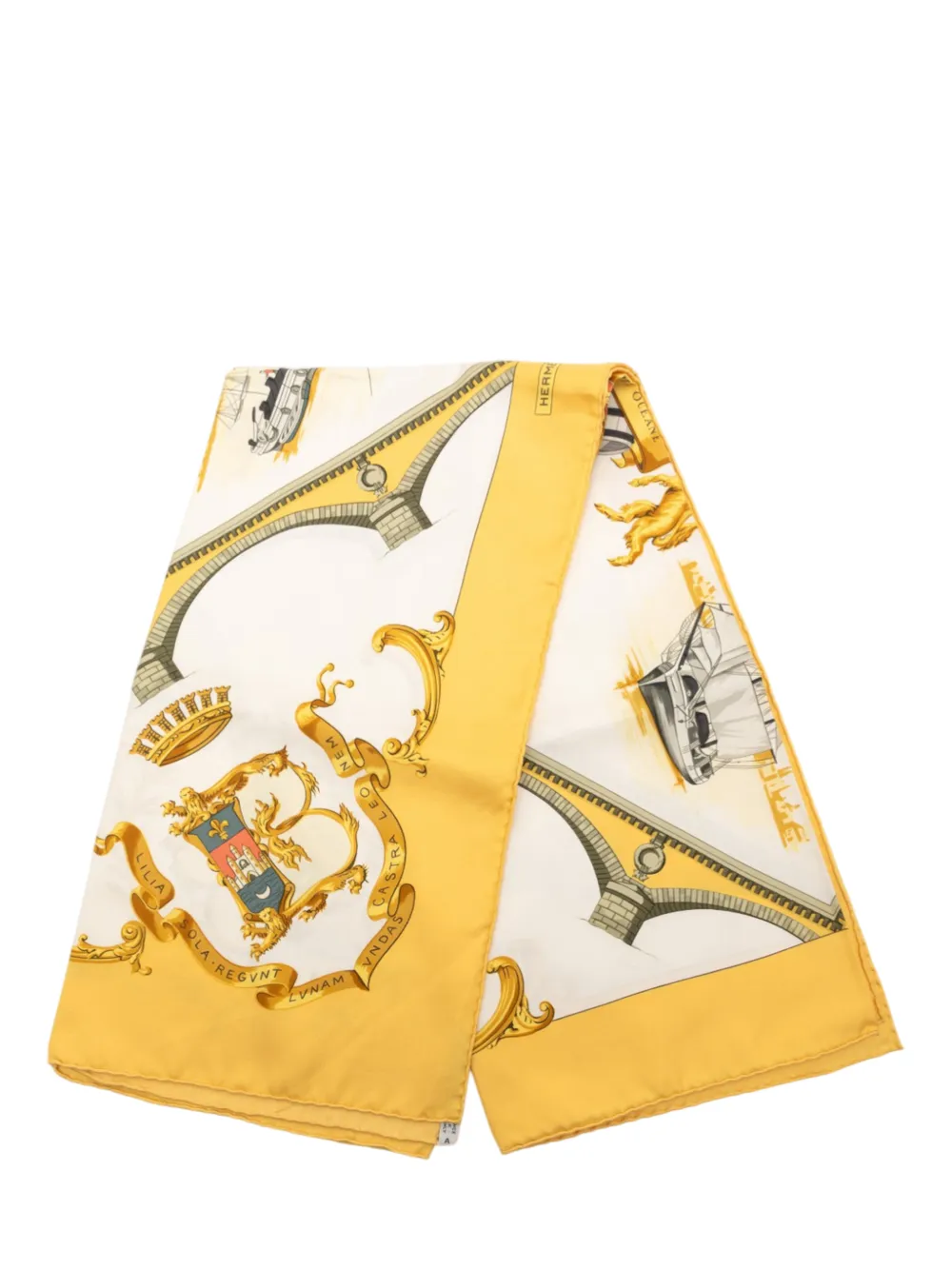 Hermès Pre-Owned 20th Century Bordeaux Porte Oceane Silk Scarf 90 scarves - Weiß