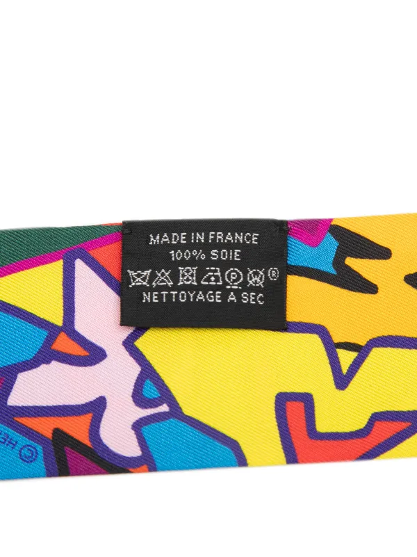 Hermès Pre-Owned 2000-2025 Graffiti Silk Twilly Scarf Scarves