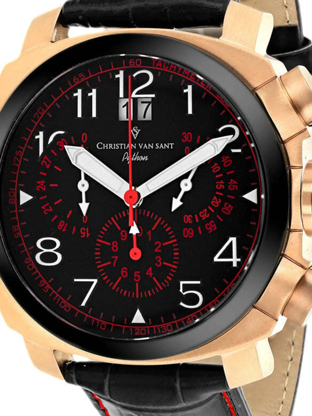  Christian Van Sant Montre Grand Python 48 Mm - Noir 