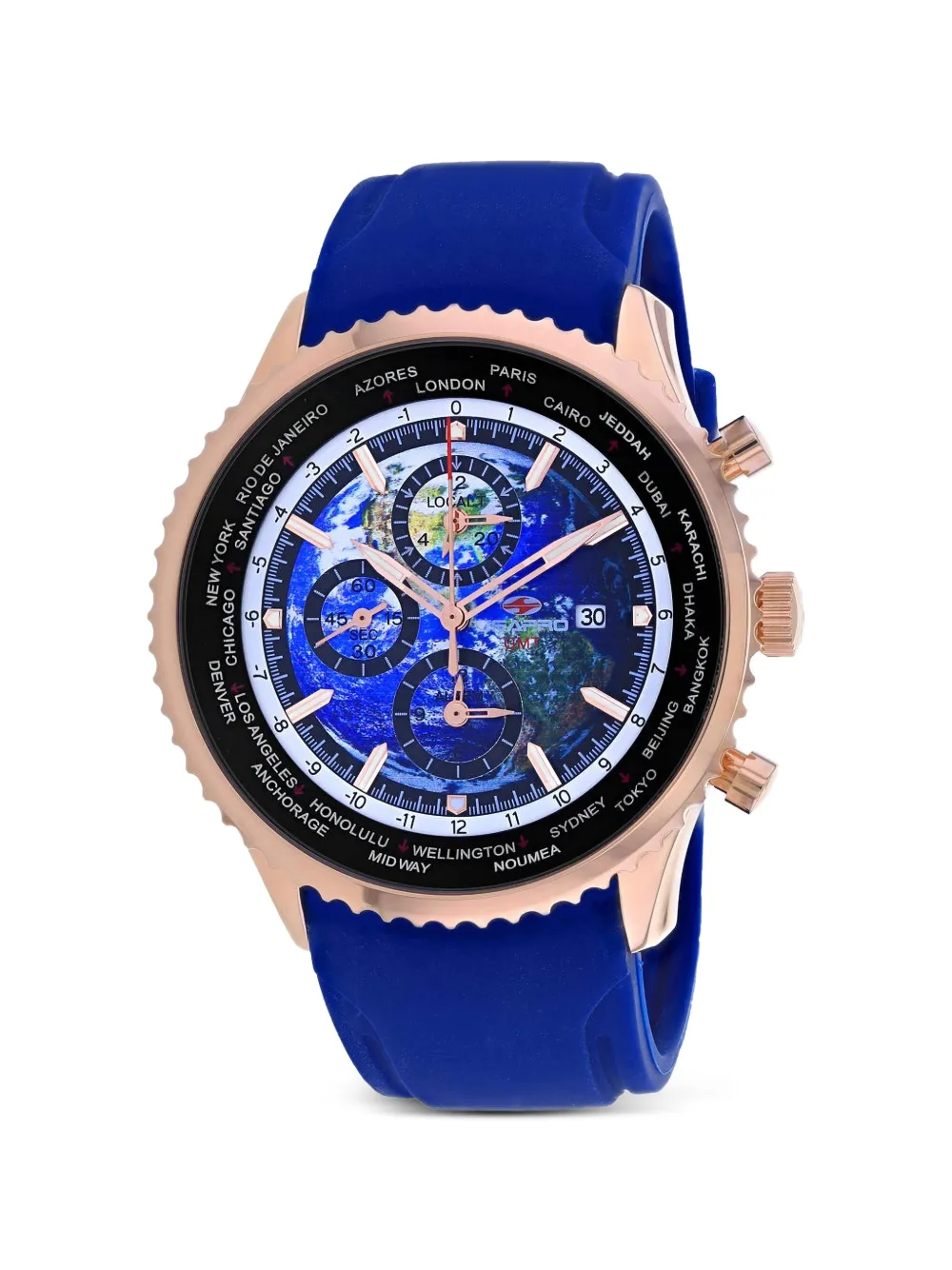 SEAPRO Meridian World Timer GMT 47mm watch - Blu