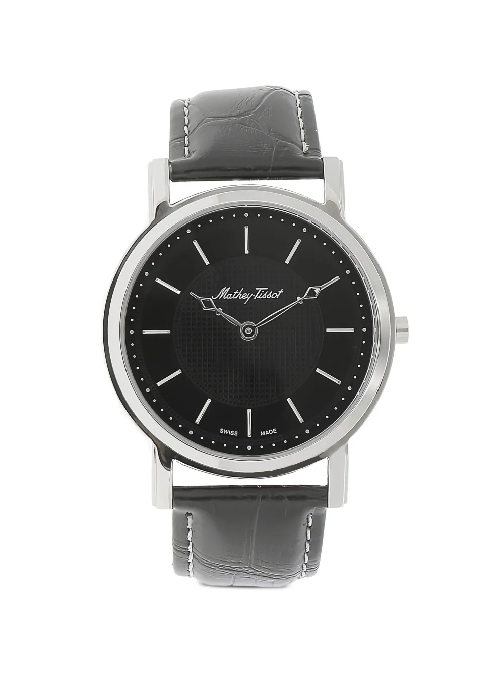 Mathey Tissot stainless steel City 42mm watch - Nero