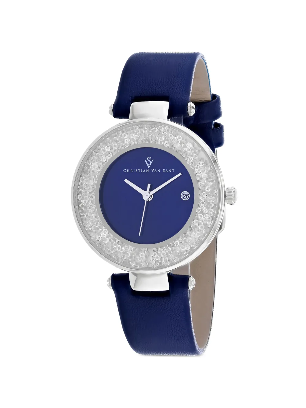 CHRISTIAN VAN SANT Dazzle crystal-embellished 34mm watch - Blu