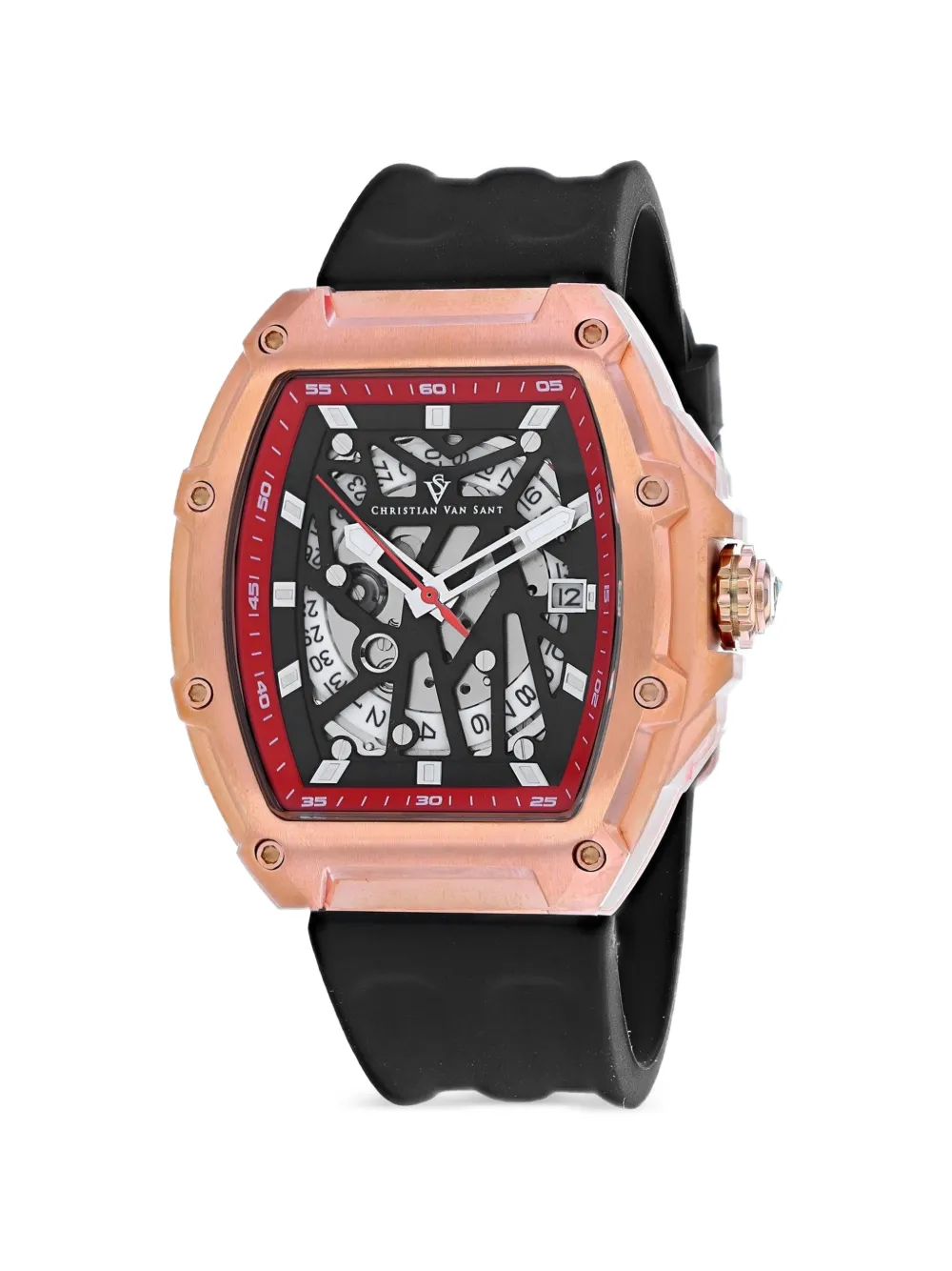 CHRISTIAN VAN SANT Odyssey skeleton 50mm watch - Nero