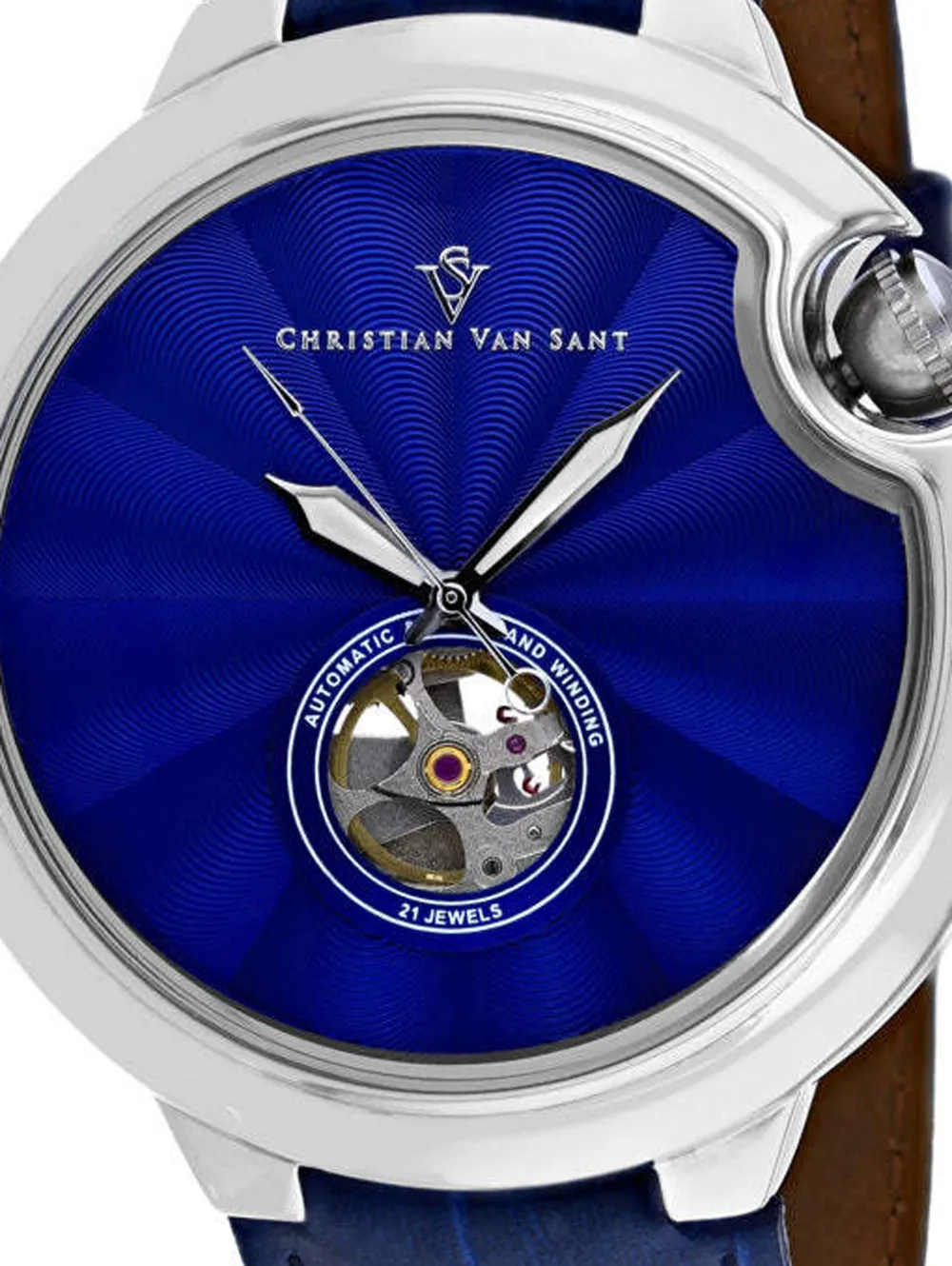  Christian Van Sant Orologio Automatico Cyclone 46mm - Blu 
