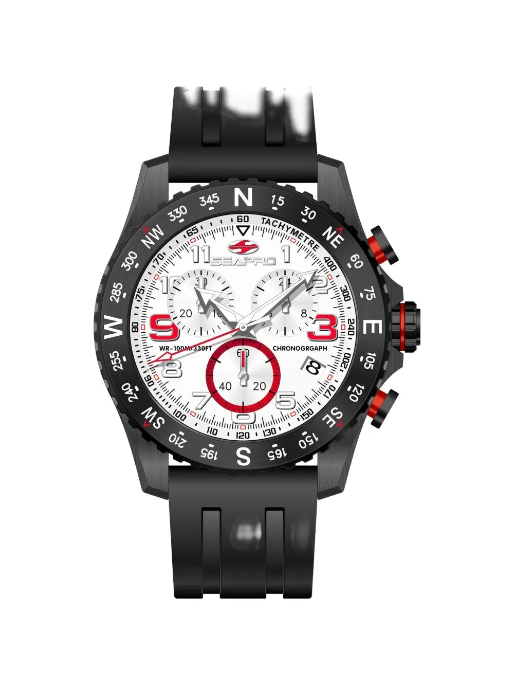 Seapro Gallantry 44mm Watch In Black