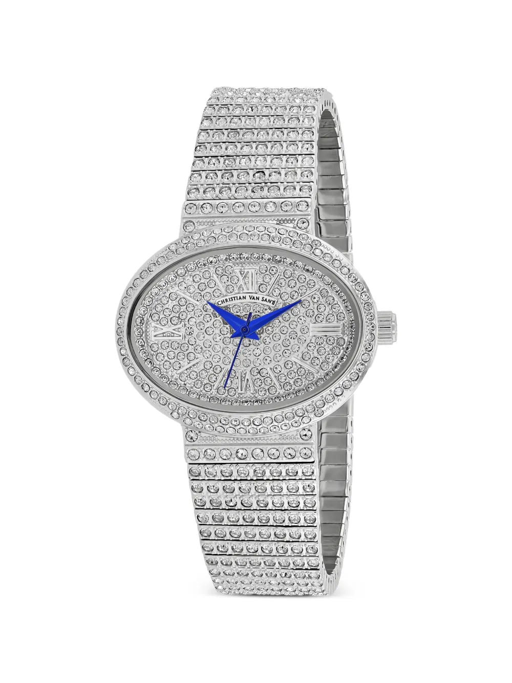 CHRISTIAN VAN SANT 30mm embellished watch - Silber