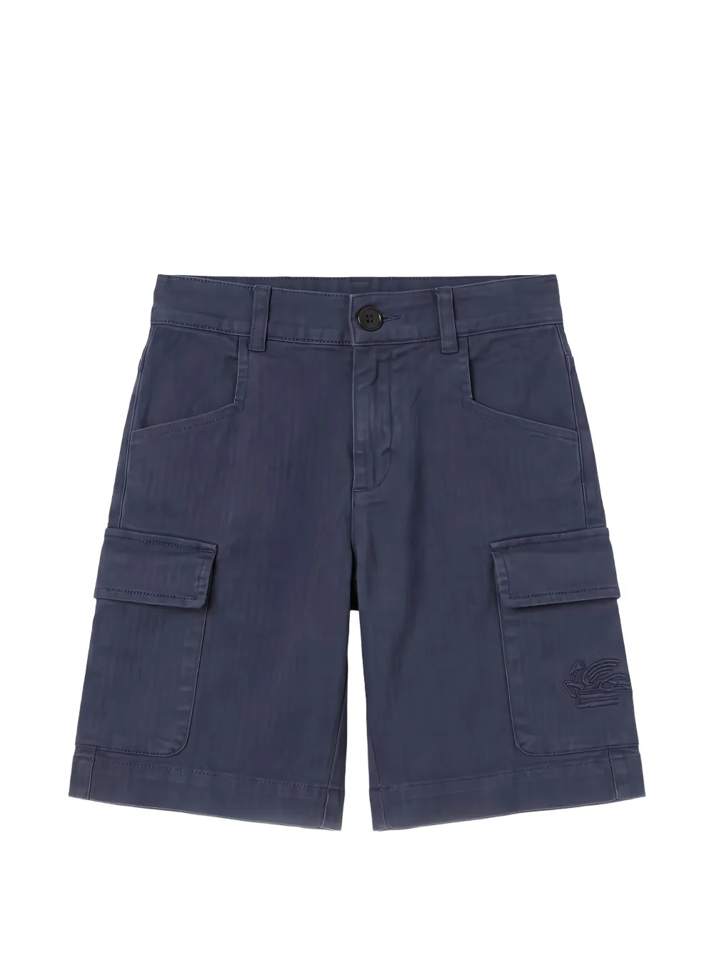 ETRO KIDS logo-embroidered cargo shorts - Toni neutri