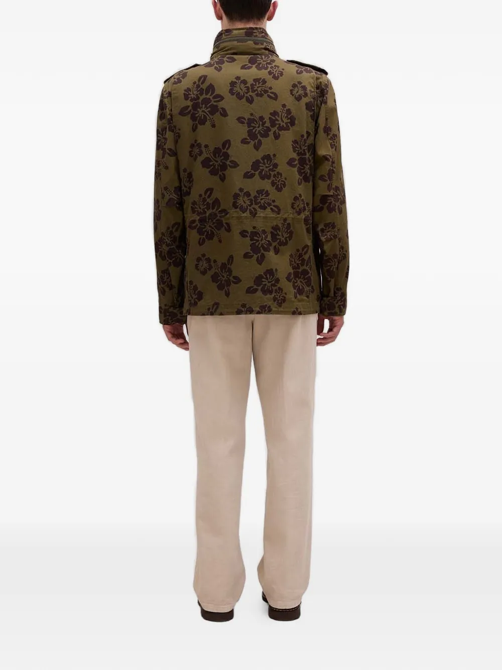 ASPESI Minifield jack met bloemenprint Groen
