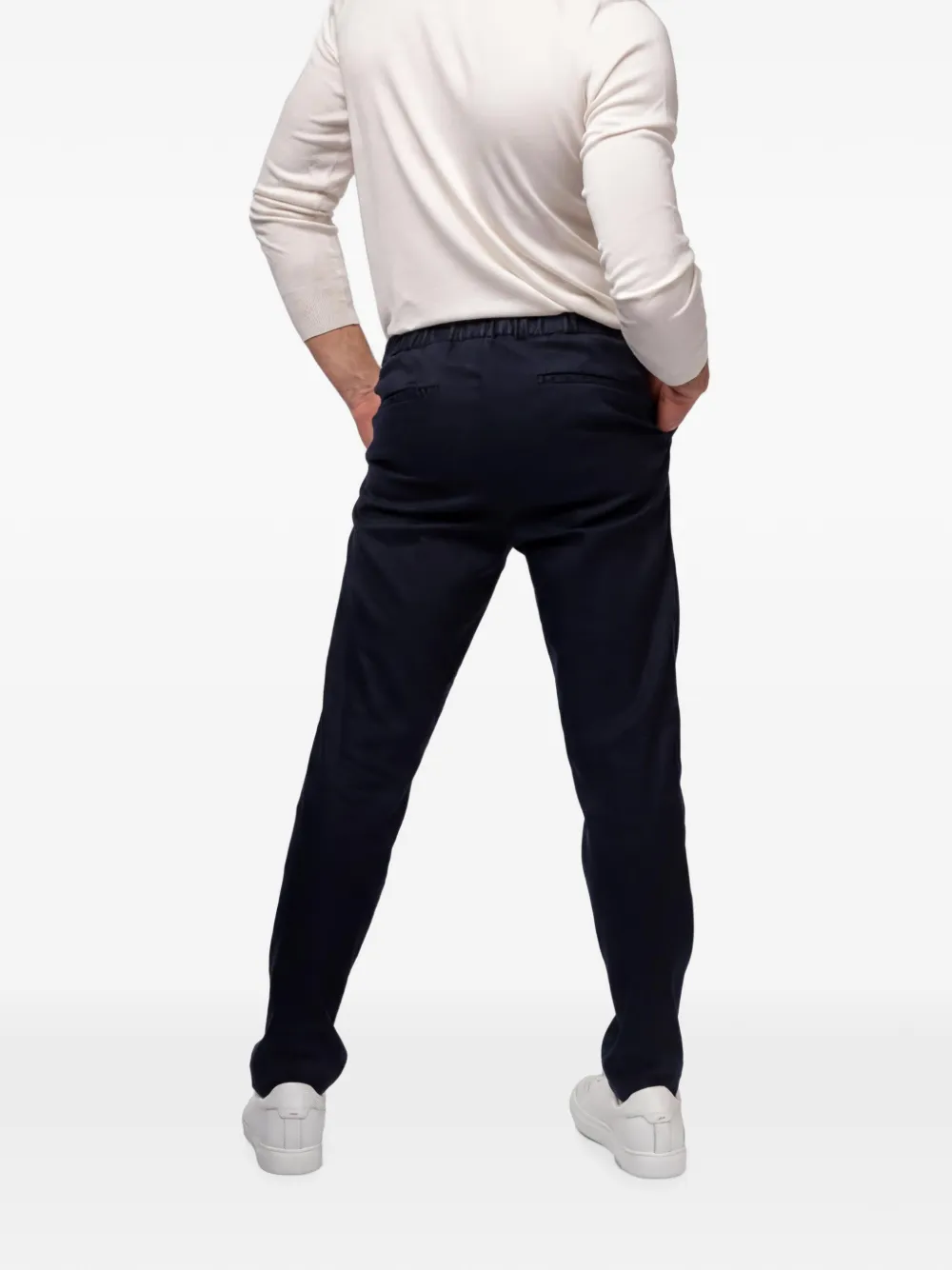 DEVORE Plooibroek met elastische tailleband Blauw