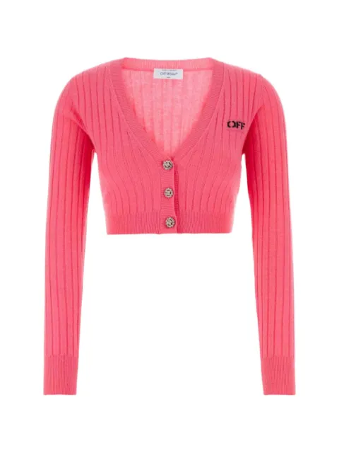 Off-White We Upside Down crop cardigan