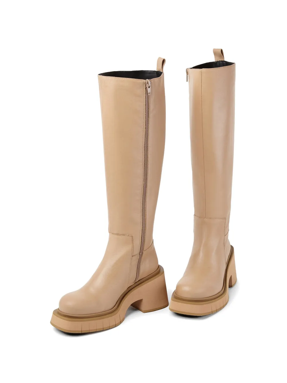 Paloma Barceló Ikia laarzen met plateauzool Beige