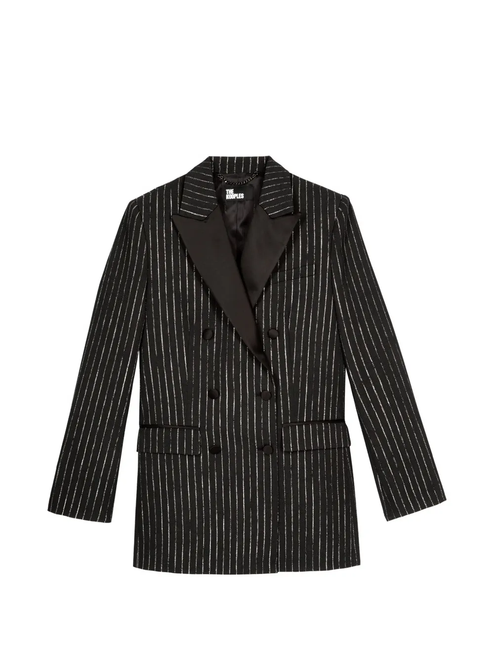 The Kooples pinstripe double-breasted jacket - Black