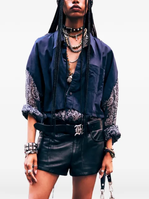 R13 Overlay Drop abstract-bandana shirt