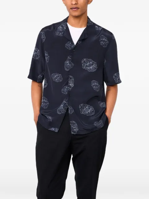 Officine Generale floral-print short-sleeve shirt