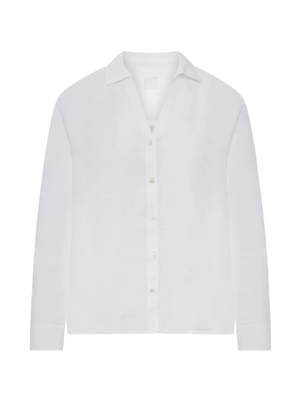 120% Lino long-sleeve linen shirt - Bianco