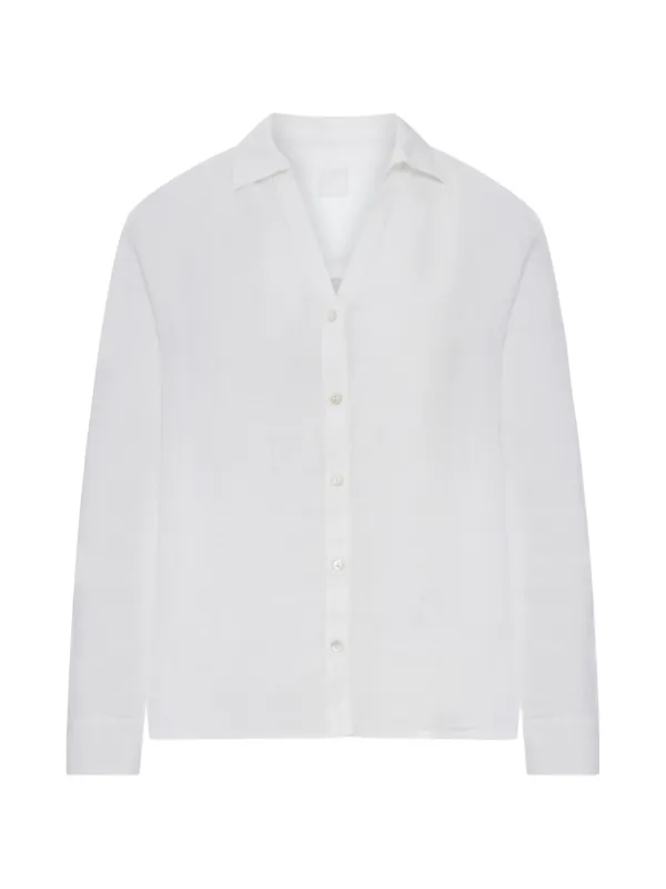 120% Lino ロングスリーブ リネンシャツ | ホワイト | FARFETCH JP