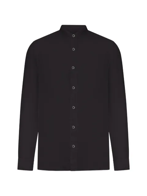 120% Lino band-collar linen shirt