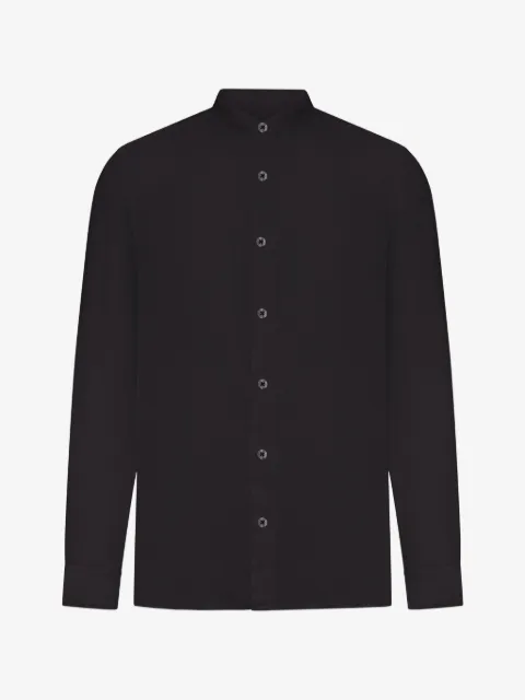 120% Lino chemise en lin à col officier