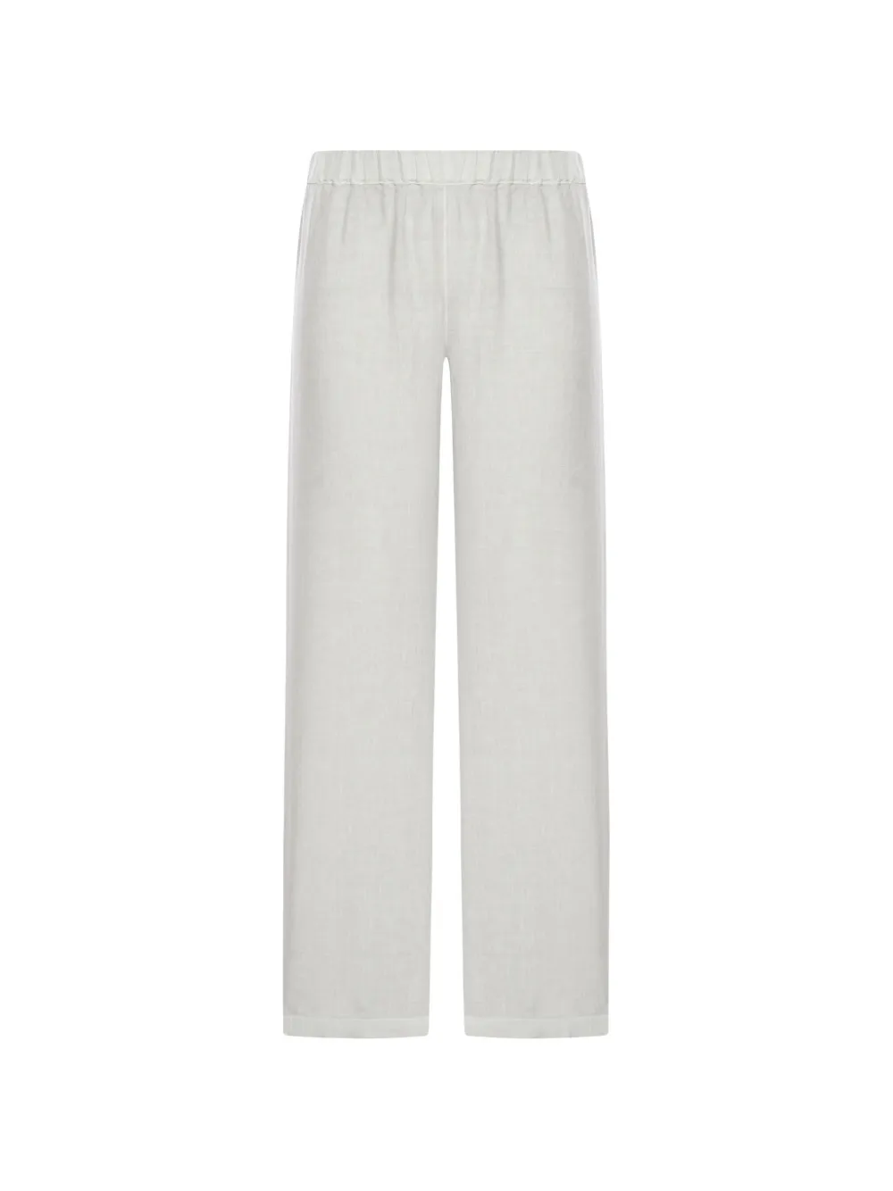 120% Lino elasticated-waistband trousers - Toni neutri