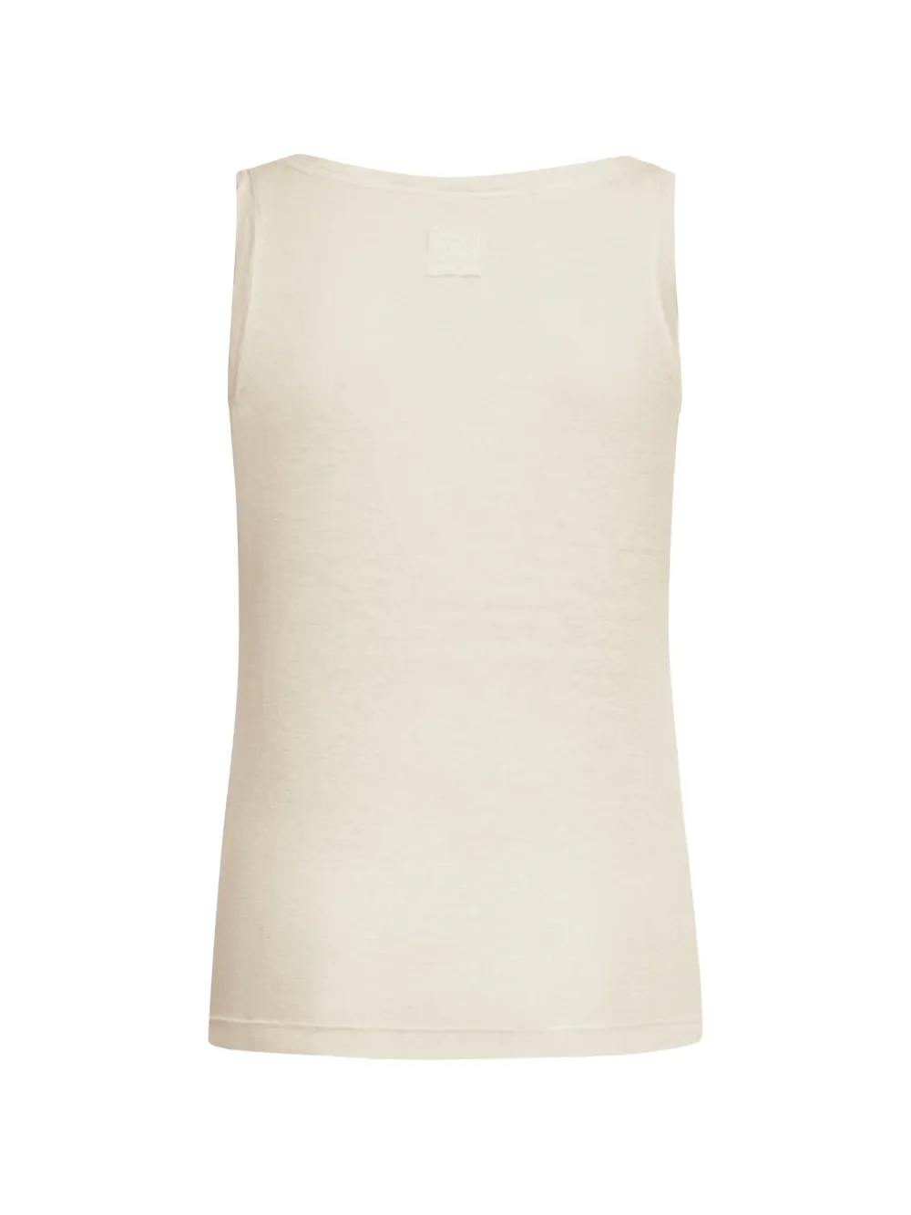 120% Lino Tanktop met slub-textuur Beige