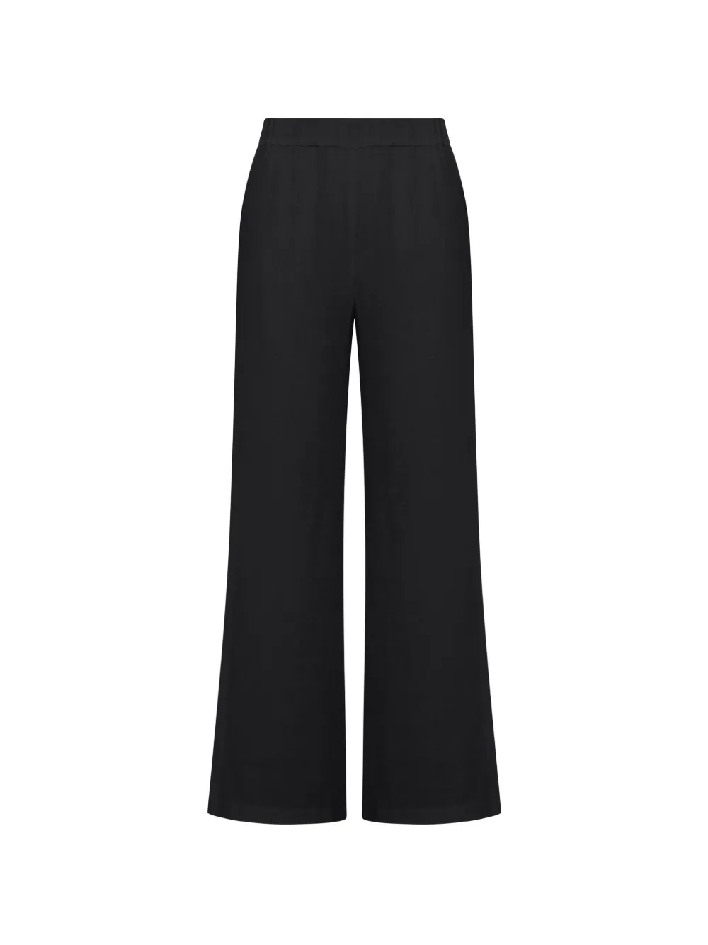 120% Lino wide-leg linen trousers - Black