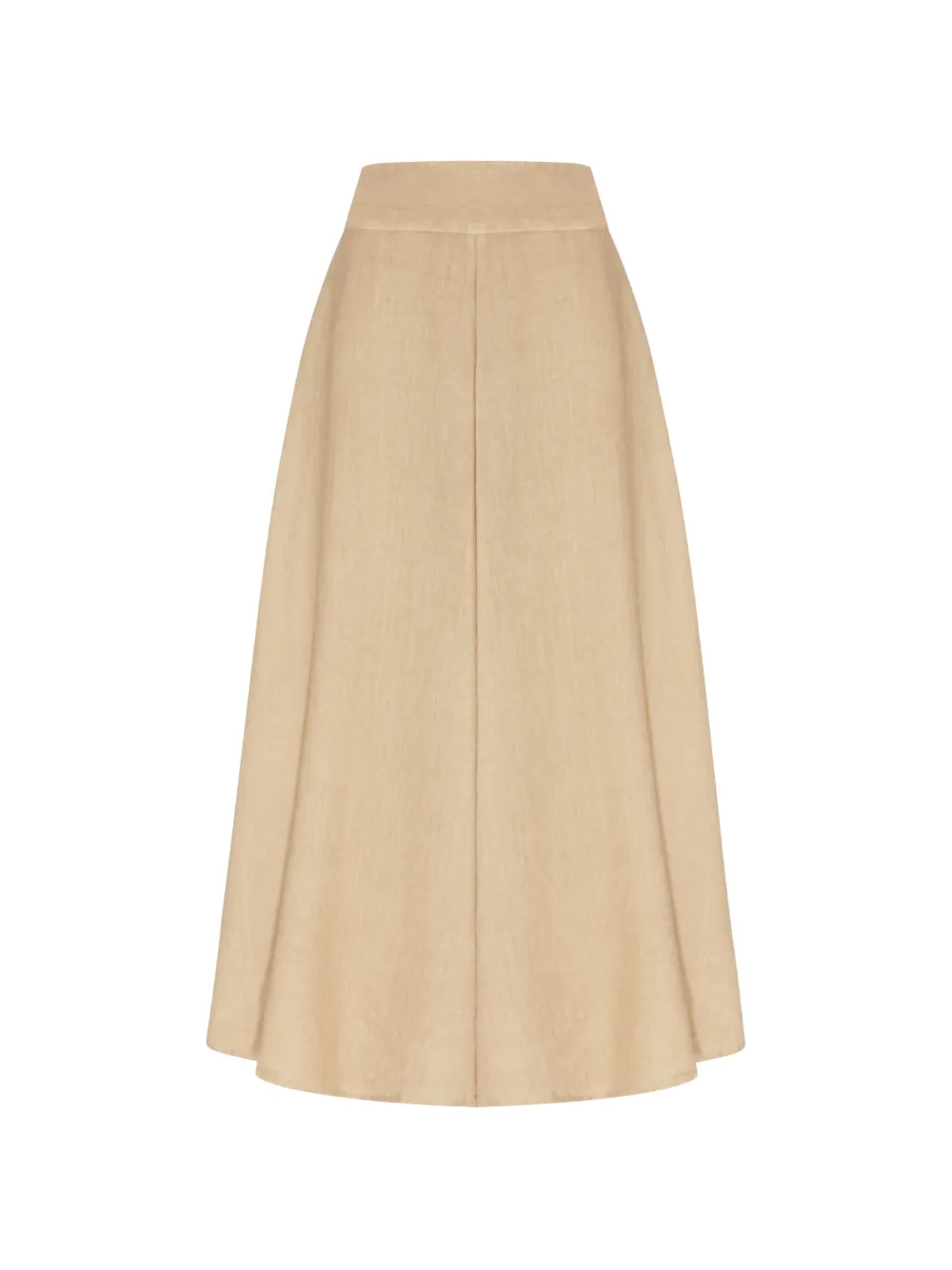 120% Lino panelled A-line midi skirt - Toni neutri