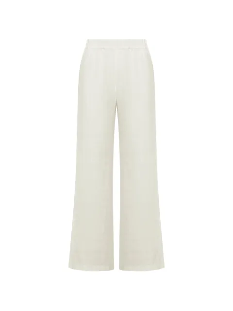 120% Lino wide-leg linen trousers