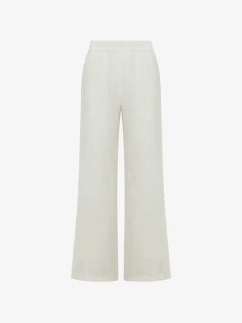 120% Lino wide-leg linen trousers