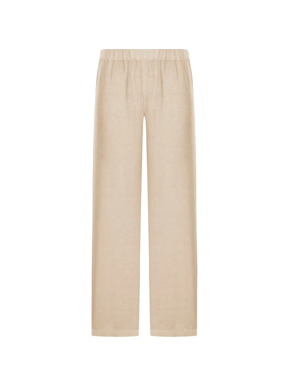 120% Lino elasticated trousers - Toni neutri