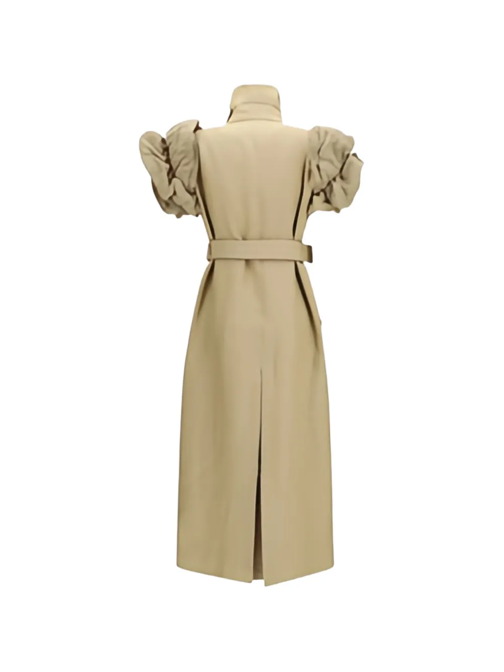 Max Mara Jas met dubbele rij knopen en pofmouwen Beige
