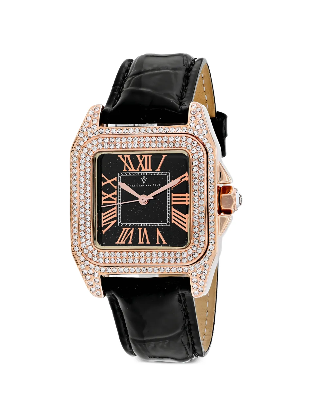 CHRISTIAN VAN SANT Radieuse crystal-embellished 29mm quartz watch - Nero