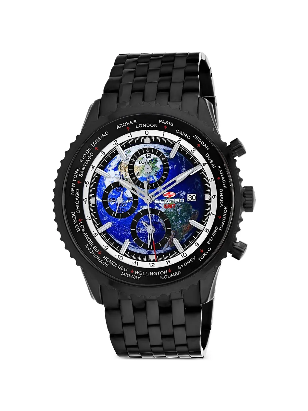 SEAPRO Meridian World Timer GMT 47mm watch - Blu